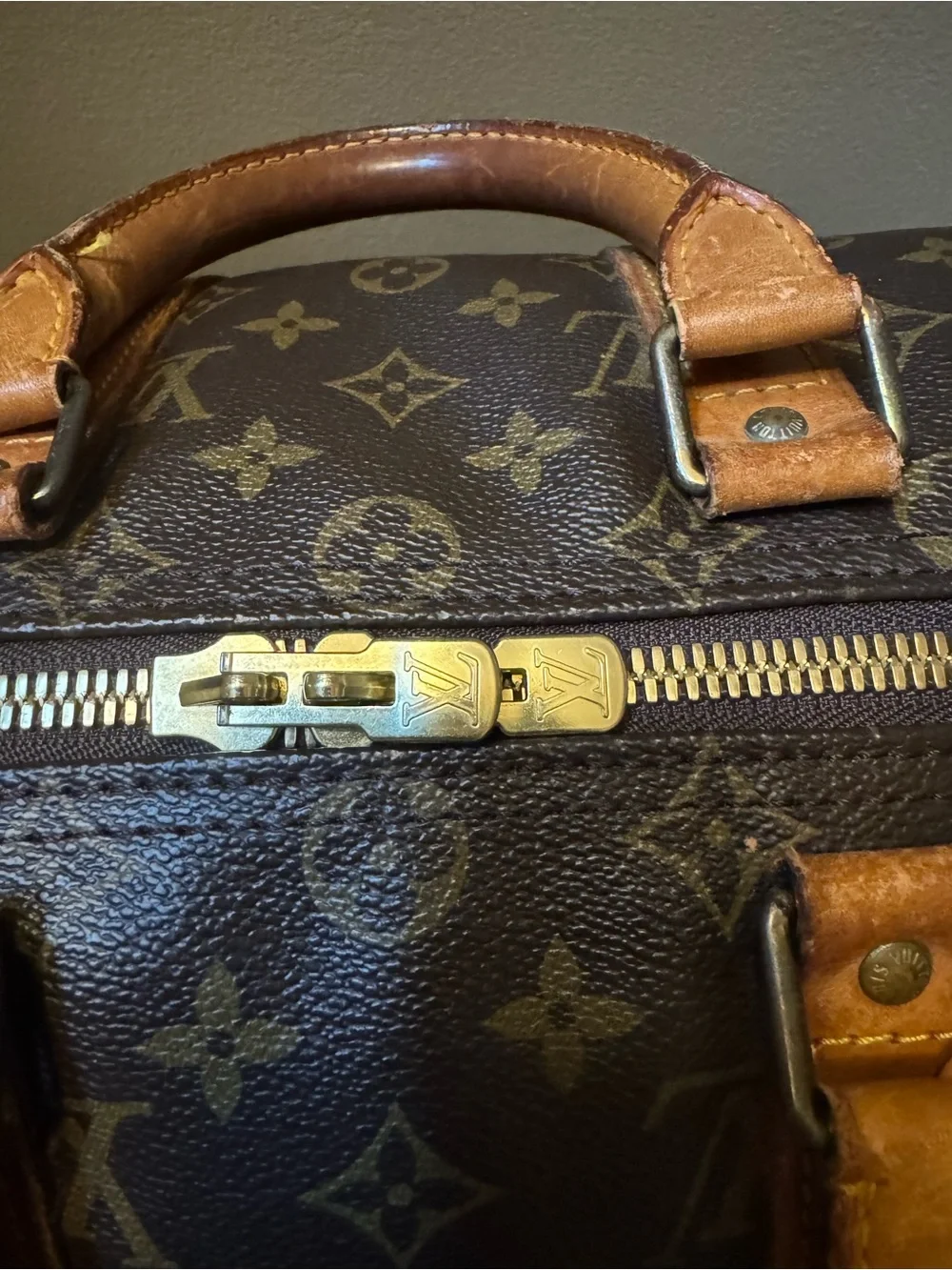 Louis Vuitton Brown Monogram Keepall Duffel (45 cm)